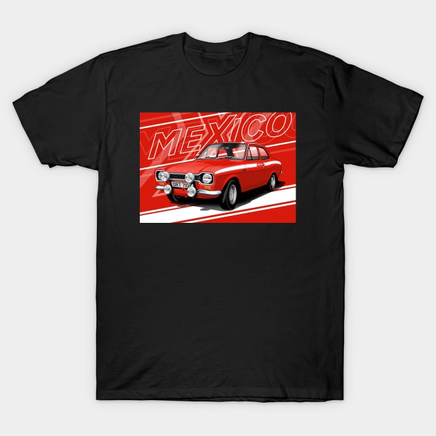 Mk 1 Ford Escort Mexico T-Shirt by candcretro